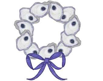 New! Oyster Wreath Clip Art (Instant Download)