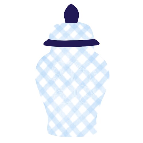 Blue and White Ginger Jar Clip Art Original Art. Chinoiserie Etsy