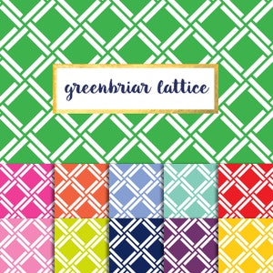 Greenbriar Lattice V. 2 Digital Paper Pack (Instant Download)