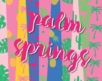 Palm Springs Digital Paper Pack (Instant Download)