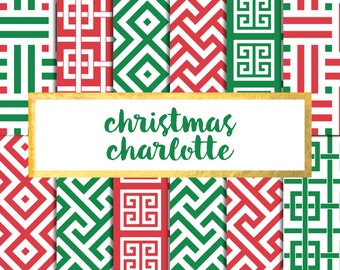 Christmas Charlotte Digital Paper Pack (Instant Download)