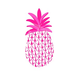 Pink and White Fishnet Pineapple Clip Art (Instant Download)