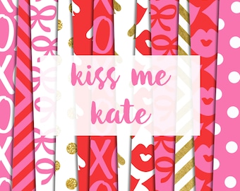 Kiss Me Kate V.3 Digital Paper Pack (Instant Download)