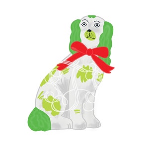 Christmas Staffordshire Spaniel Clip Art (Instant Download) preppy, staffordshire dog