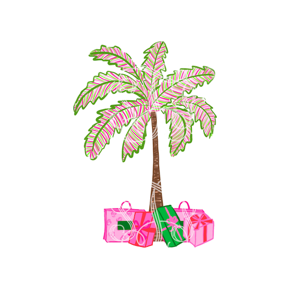 Christmas Palm Tree Clip Art instant Download Preppy Clip - Etsy Finland