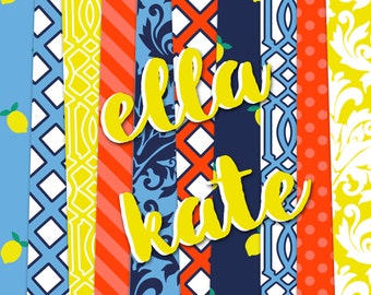 Pack de papier numérique Ella Kate (téléchargement instantané)