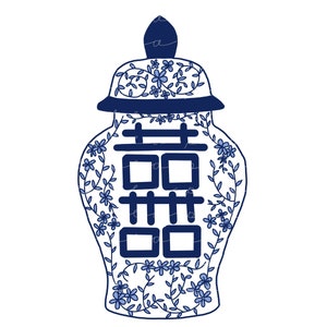 Ginger Jar Blue and White Clip Art (Instant Download)