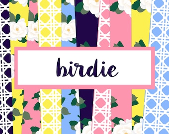 New! Birdie Digital Paper Pack (Instant Download) magnolia repeat