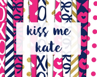Kiss Me Kate V.2 Digital Paper Pack (Instant Download)