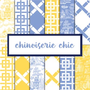 Chinoiserie Chic V.2 Digital Paper Pack (Instant Download)