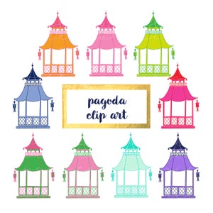 Pagoda Clip Art (Instant Download)