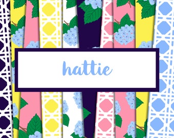 Hattie Hydrangea Digital Paper Pack (Instant Download)