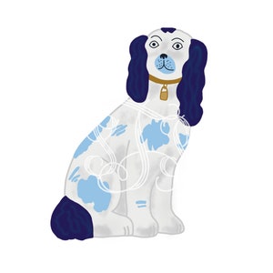 Staffordshire Spaniel V.1 Clip Art (Instant Download) preppy,  staffordshire dog
