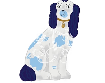 Staffordshire Spaniel V.1 Clip Art (Instant Download) preppy,  staffordshire dog