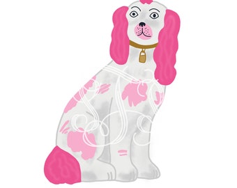 Hand-Drawn Staffordshire Spaniel Clip Art (Instant Download)