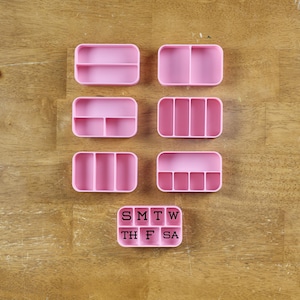 PINK Altoid Tin Organizer Insert Tray | Jewelry, Sewing Supplies, Earrings, Rings, Weekly Pill Compartments, Gift Box,  Made in the USA!