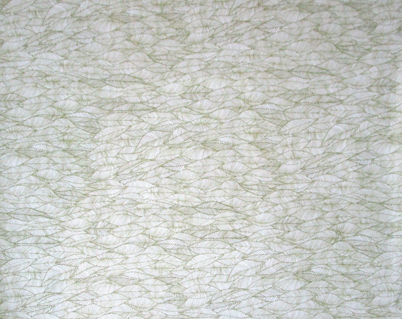 Green White Leaf Leaves Stretchy Cotton Knit Print Fabric Etsy