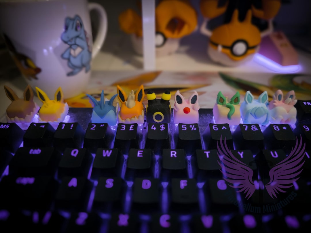 Eevee Evolution Artisan Keycap Set - Custom 3D Printed Character ...