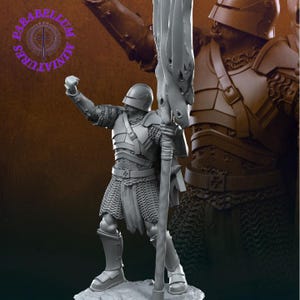 Bloody handed orc with banner