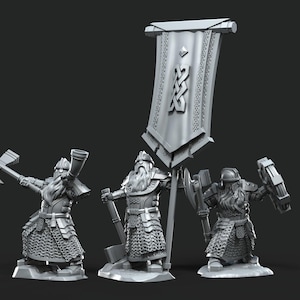 Kalak Dwarves Command Set-Fantasy - 28mm