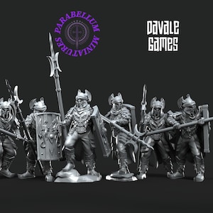 6x Dragon Army Elite Pikemen and shield