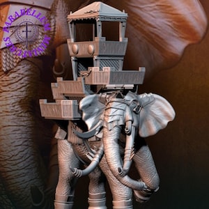 War elephant with archer castle