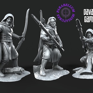 3x Rangers of the Grey Castle with spear and bow
