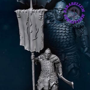 Guerrier orc ordinaire avec bannière