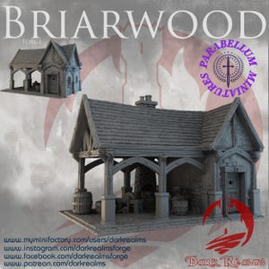 Blacksmiths Forge Terrain (Briarwood by DarkRealms) 32mm, 28mm, 15mm Scale