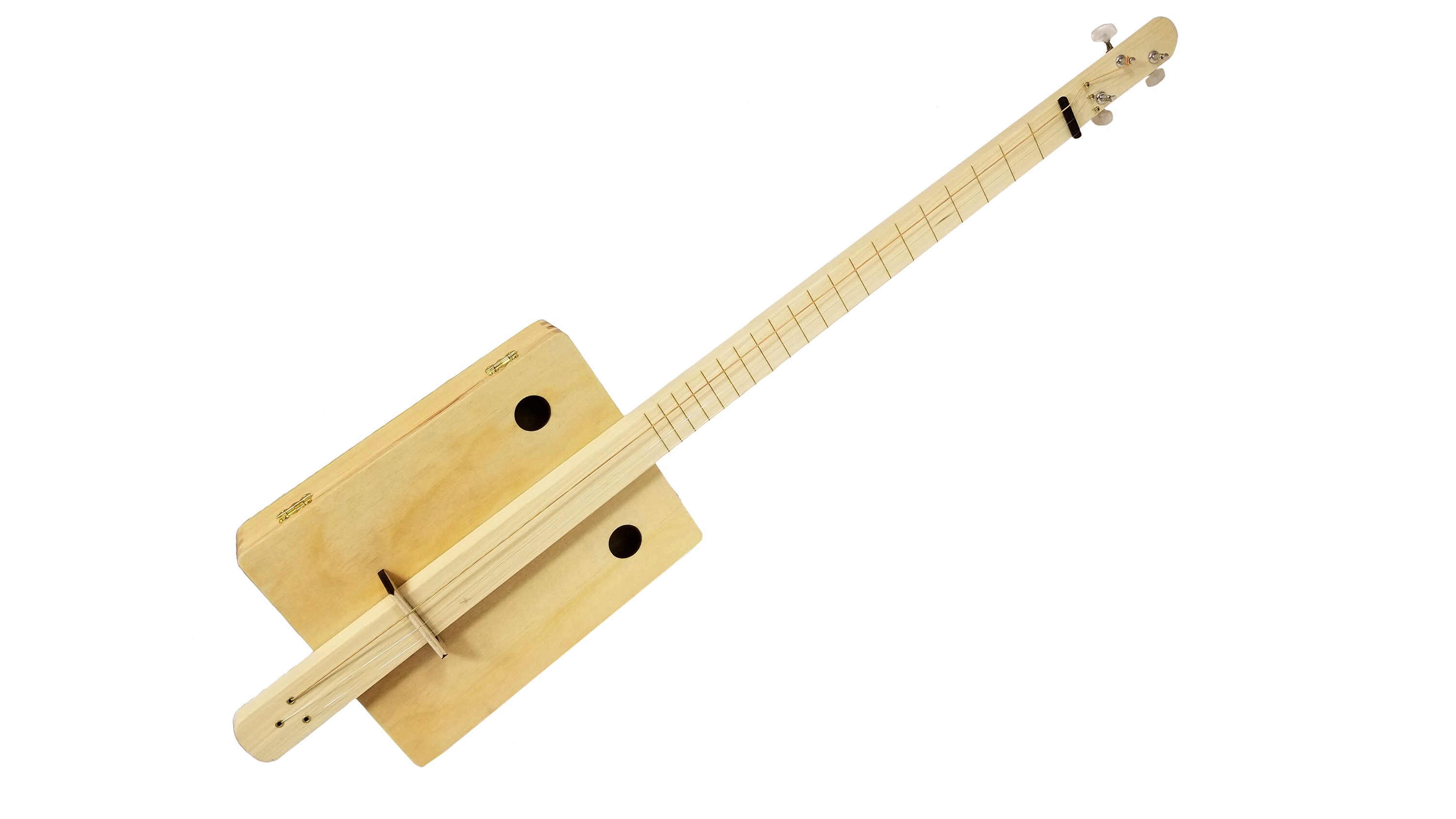 Chitarra Scatola Di Sigari Mead Guitars – 3 Corde, Destra, Con DVD Lezioni – Fretless O Con Tasti
