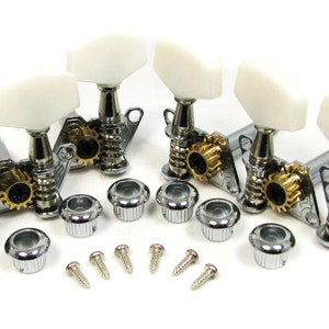 6-pack Open-Gear Economy Tuners/Machine Heads - 3 Left/3 Right - Perfect for Cigar Box Guitars & Other Homemade Instruments