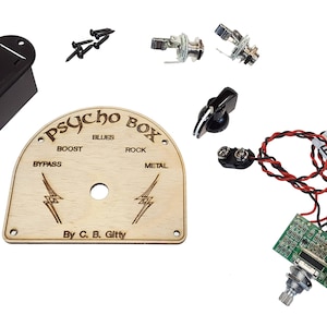 The "Psycho Box" Standalone Distortion/Overdrive Pedal No-Solder Parts Kit (Product #52-018-01)