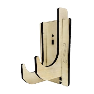 Adjustable Wall Hanger Mount Kit for Cigar Box Guitars - Handles most tuner alignments! (Product # 90-044-01)