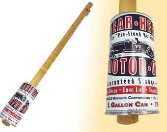 The "Gear Head Oil" One-String Acoustic Canjo by The American Canjo Company