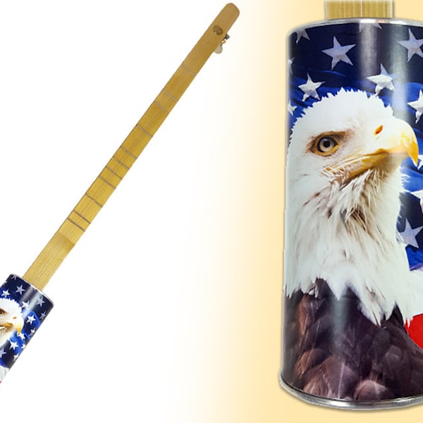 The "Stars & Stripes " One-String Canjo by The American Canjo Company