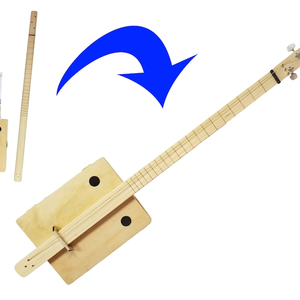 Complete "Pure & Simple" Cigar Box Slide Guitar Kit - the Easiest CBG Kit to Build, Bar None!