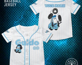 Disney Guido Cars Customize Baseball Jersey, Disney Cars Movie Shirt, Guido Cars Disney Trip Shirt.