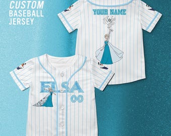 Disney Princess Elsa Frozen Custom Baseball Jersey, Disney Frozen Movie Shirt, Elsa and Anna Frozen Disney Trip Shirt