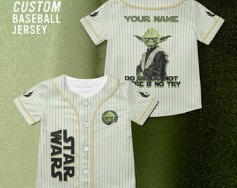 Maglia da baseball personalizzata Star Wars Master Yoda, maglietta Disney Star Wars, maglia Master Yoda, maglietta Yoda Star Wars Disney Trip