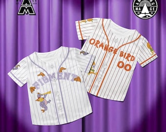 Maglia da baseball dell'amicizia Figment e Orange Birds, maglietta Disney Epcot Center, maglietta Figment Orange Bird Bestie Buddies Disney Valentine