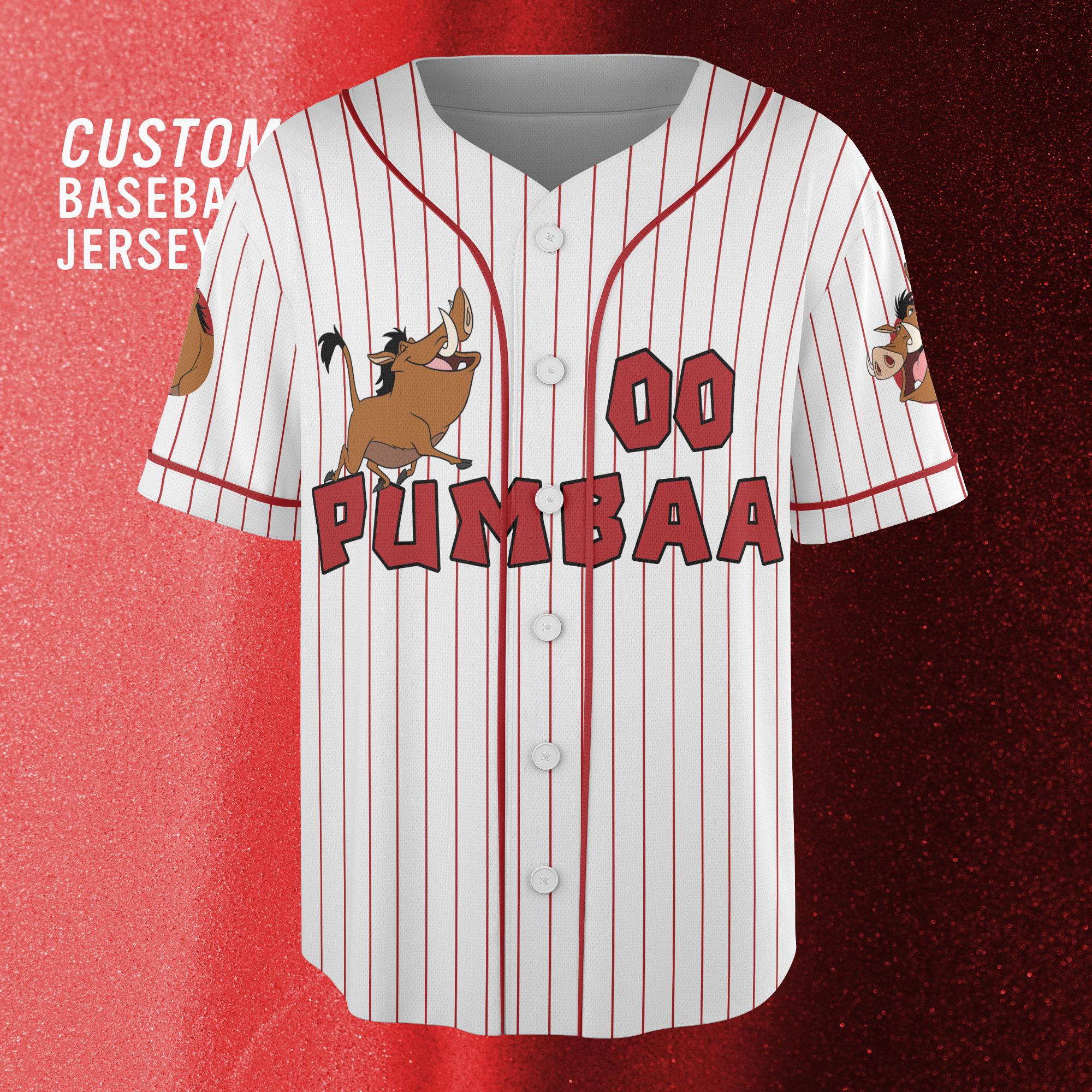 Discover Disney Pumbaa The Lion King Custom Baseball Jersey, Disney Lion King Movie Shirt, Hakuna Matata Disney Trip Shirt.