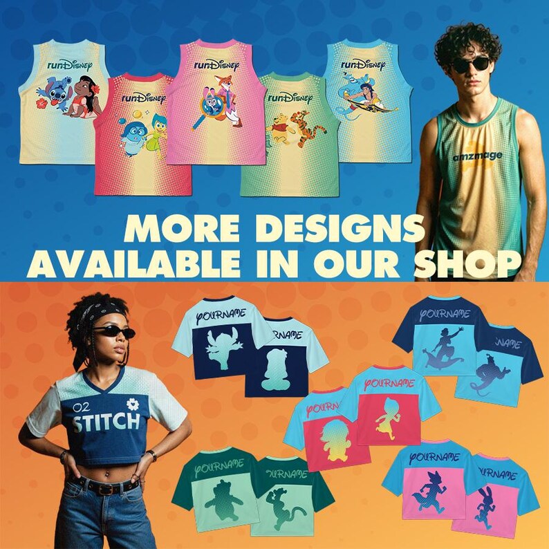 Custom Lilo and Stitch Tank Top Jersey, Run Disney Springtime Surprise Jersey, Personalized Stitch Kids Race Jersey, Disney Race Family Set image 6