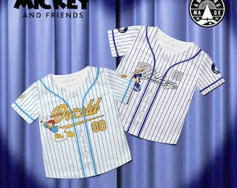 Maglia da baseball dell'amicizia di Topolino e Paperino, maglietta Disney di Topolino e i suoi amici, maglietta Disney di San Valentino dei migliori amici di Topolino e Paperino.