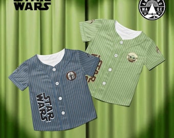 Maglia da baseball dell'amicizia tra Mandalorian e Baby Yoda, maglietta del film Disney Star Wars, maglietta del viaggio Disney di Mandalorian Grogu Beties Buddies