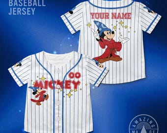 Camiseta de béisbol o top corto de Mickey Fantasia, camiseta mágica de Mickey Hechicero, camiseta de viaje familiar de Disney de Mickey Fantasia, regalo de cumpleaños único