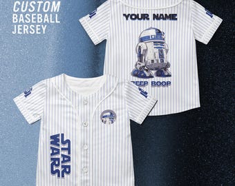 Maglia da baseball personalizzata Star Wars R2D2, maglietta Disney Star Wars Droid, maglia R2D2 Beep Boop, maglietta R2D2 Droid Star Wars Disney Trip