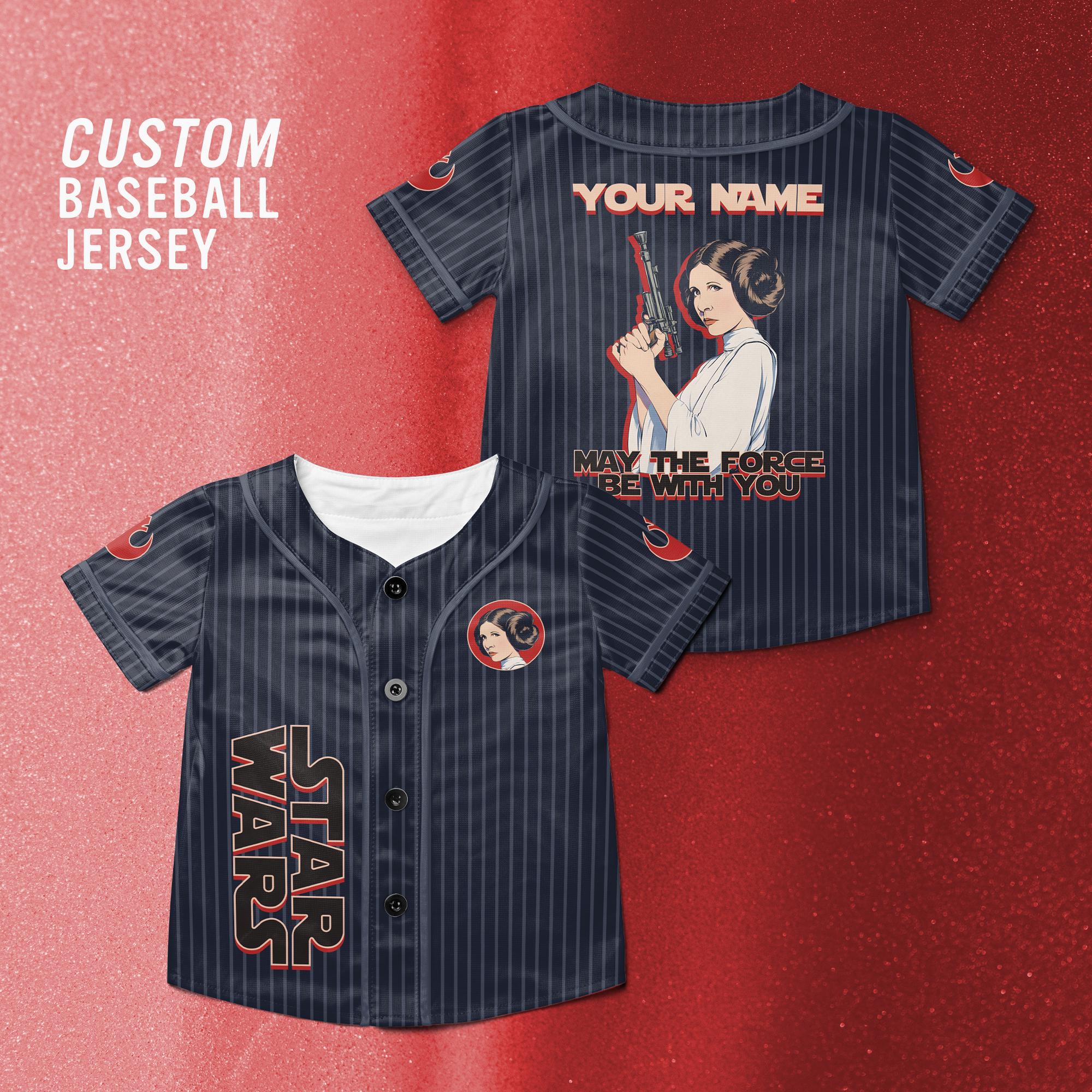 Discover Star Wars Leia Princess Black Customized Baseball Jersey, Disney Star Wars shirt, May The Force be With You, Star Wars Disney Trip Shirt