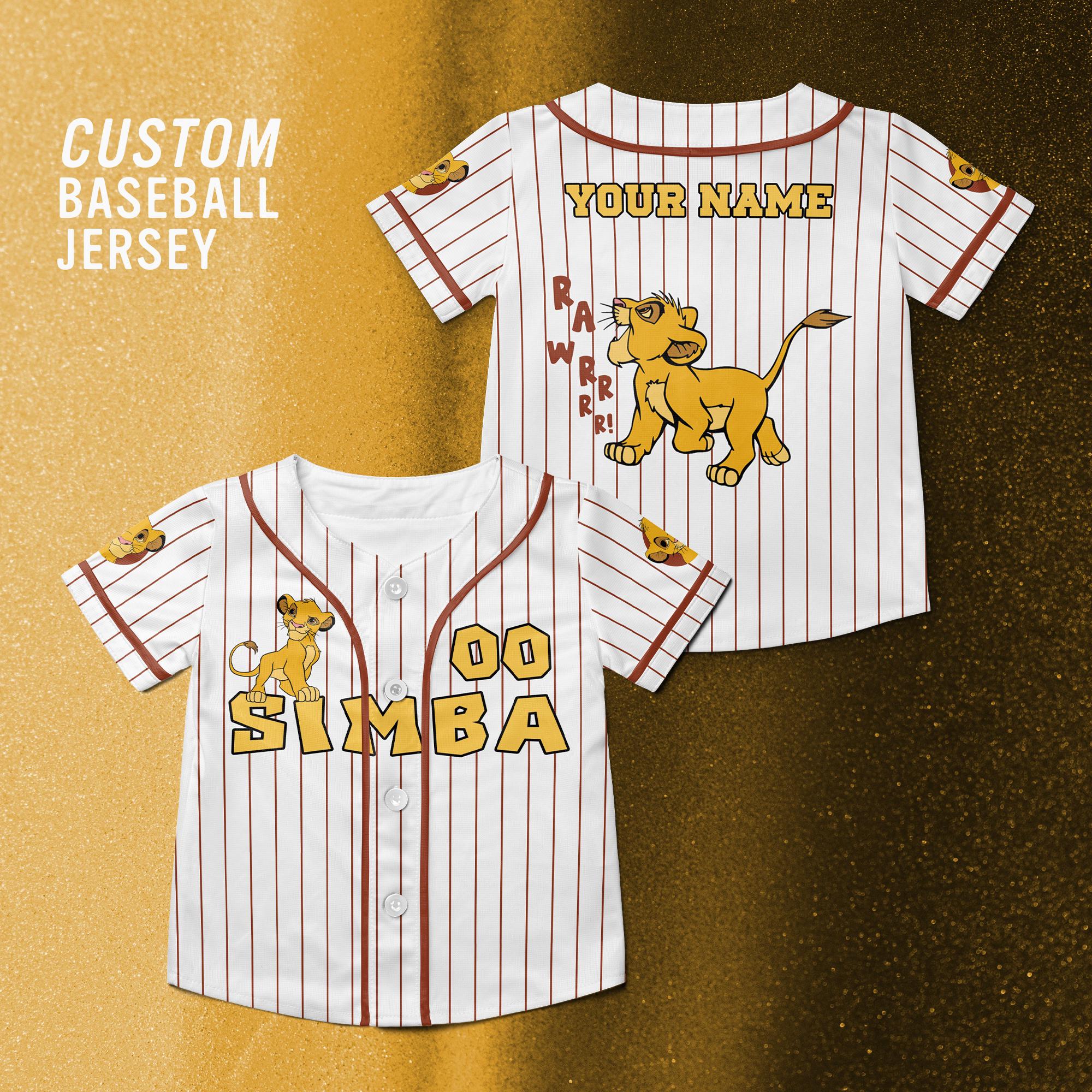 Discover Disney Simba The Lion King Custom Baseball Jersey, Disney Lion King Movie Shirt, Hakuna Matata Disney Trip Shirt.
