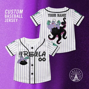 Disney Villain Ursula Custom Disney Baseball Jersey, The Little Mermaid Movie, Under the Sea Disney Princess Shirt, Disney Trip Shirt