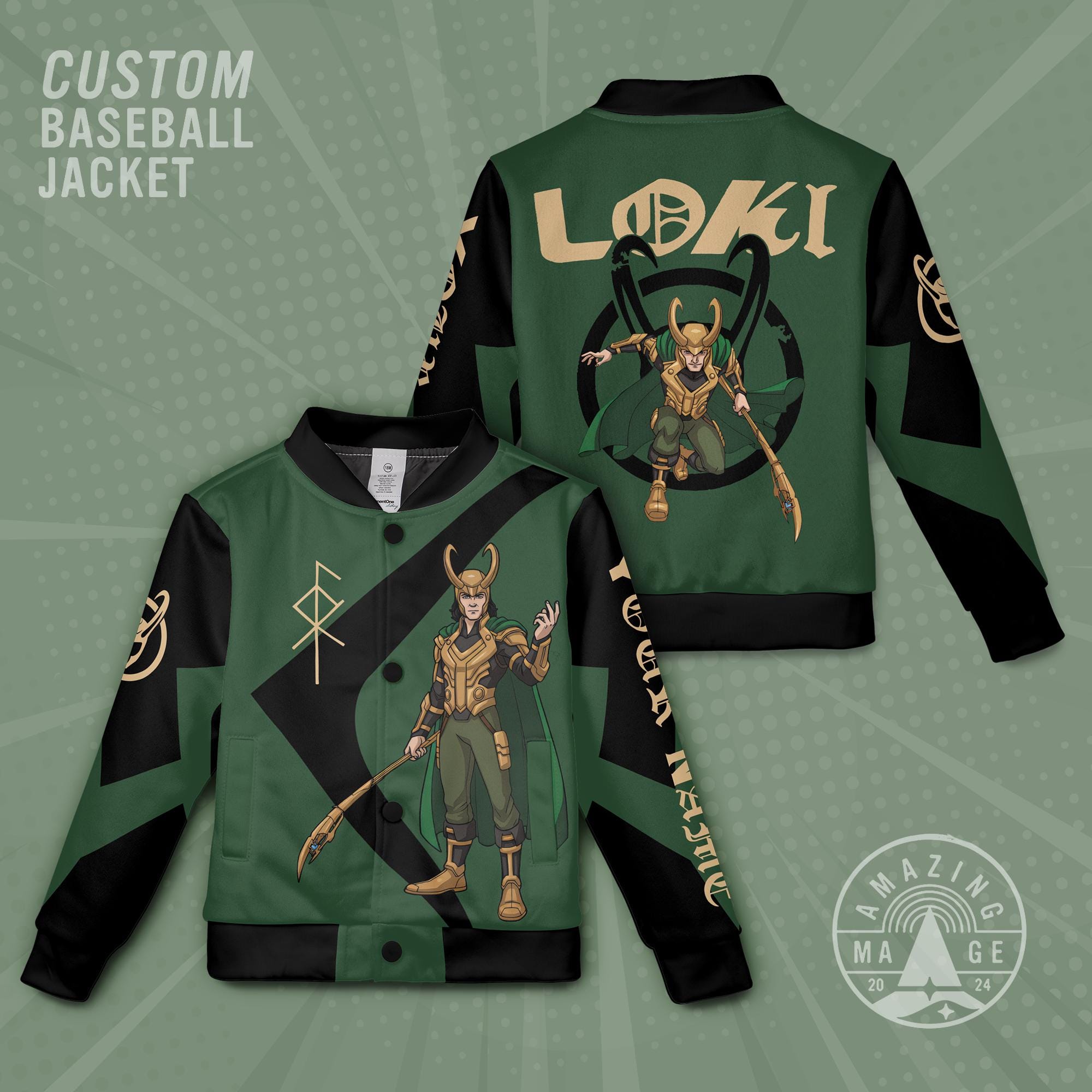 Discover Custom Loki Baseball Jacket, Marvel Varsity Apparel, Birthday Gift Idea, Personalized Jacket For Marvel Fans And Variants